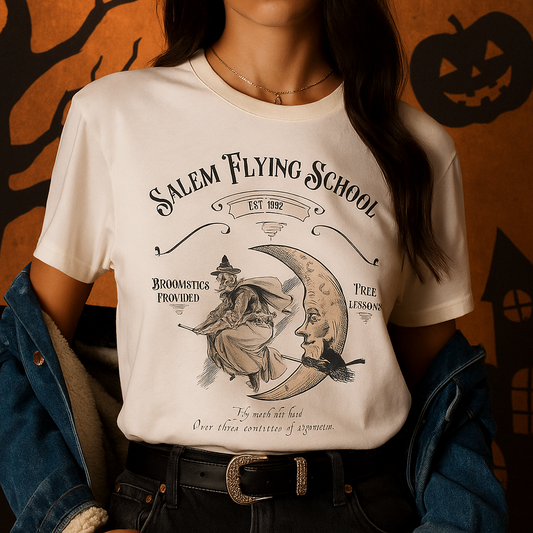 Flying School Graphic Witch Tee