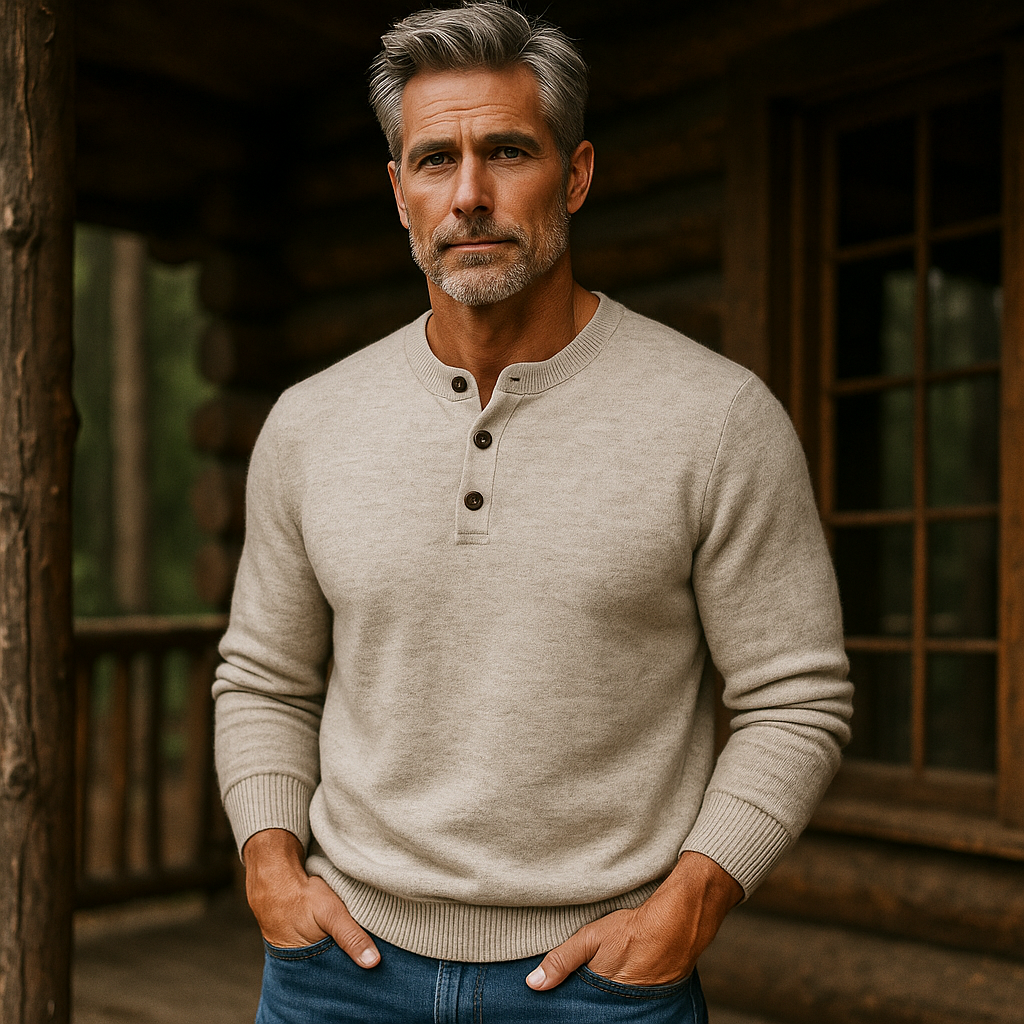 The Timberline Henley Collar Sweater