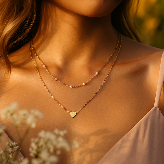 Luna Heart Layers Necklace