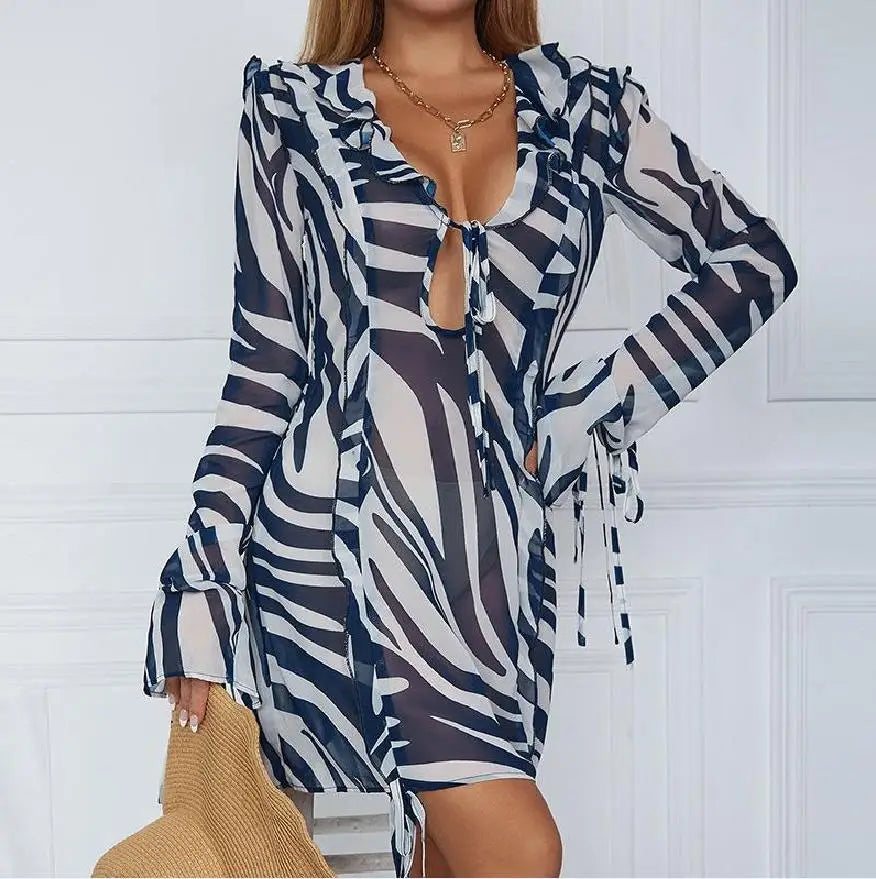 Santorini Stripe Cover-Up