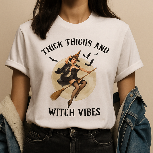 Thick Thighs and Witch Vibes Graphic Tee