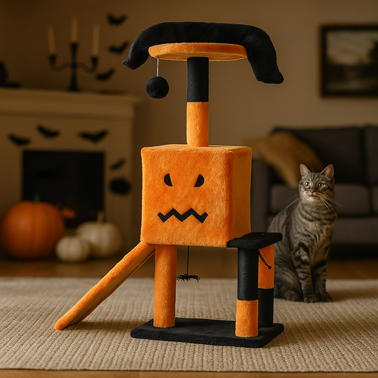 The Cat-o’-Lantern Cat Condo