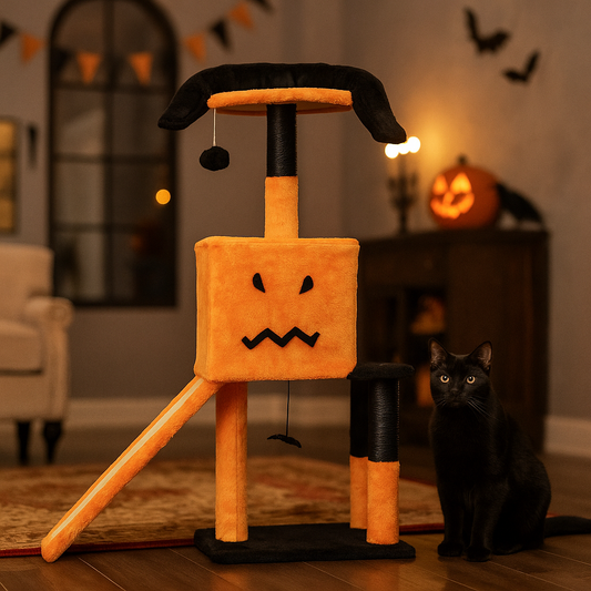The Cat-o’-Lantern Cat Condo