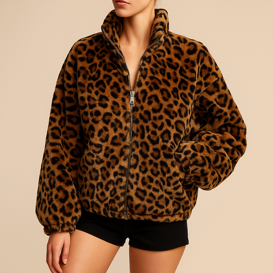 Savara Leapord Print Jacket