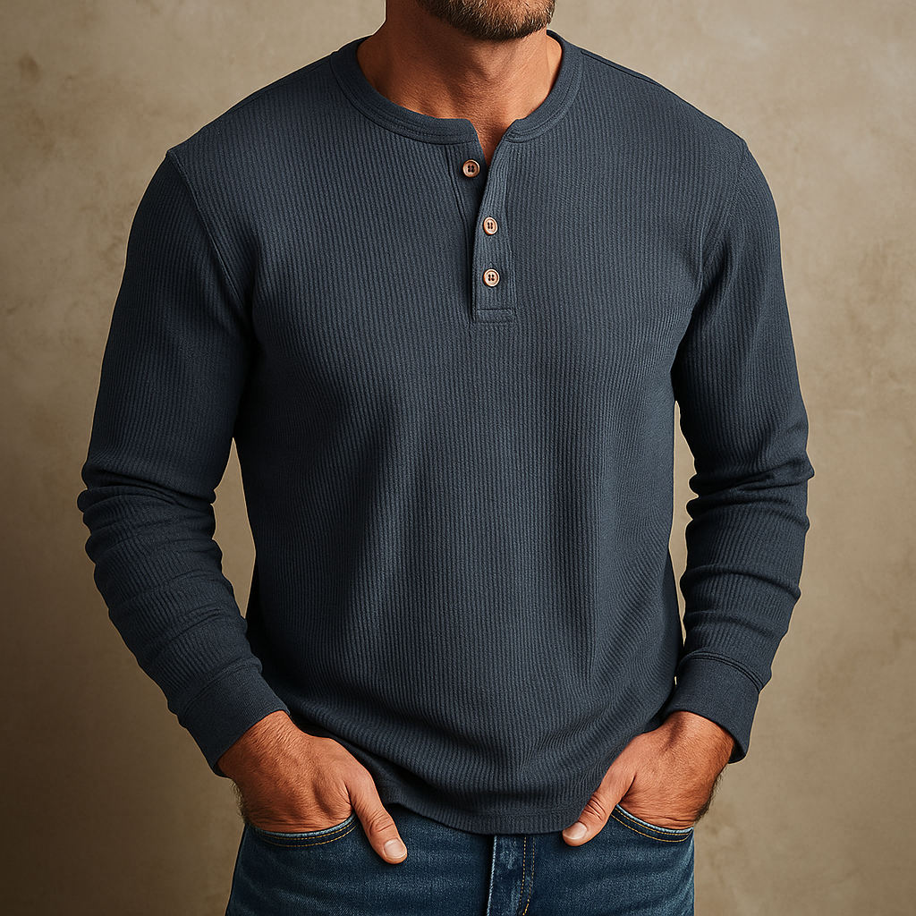 The Ridgeway Textured Henley Sweater