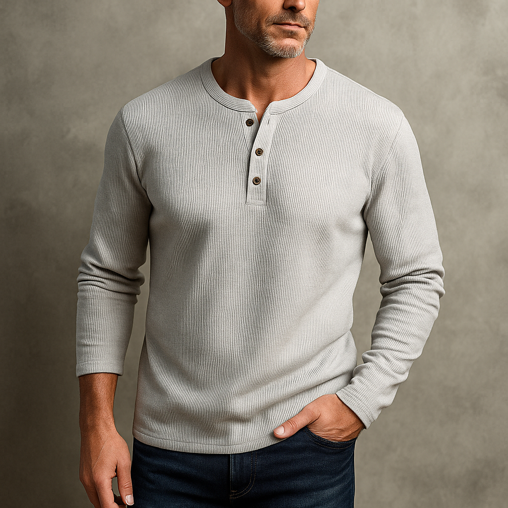 The Ridgeway Textured Henley Sweater