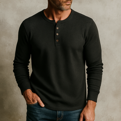 The Ridgeway Textured Henley Sweater