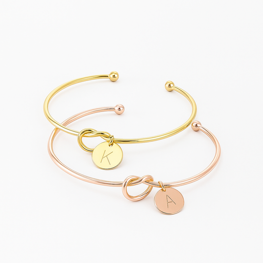 Initial Charm Bangle