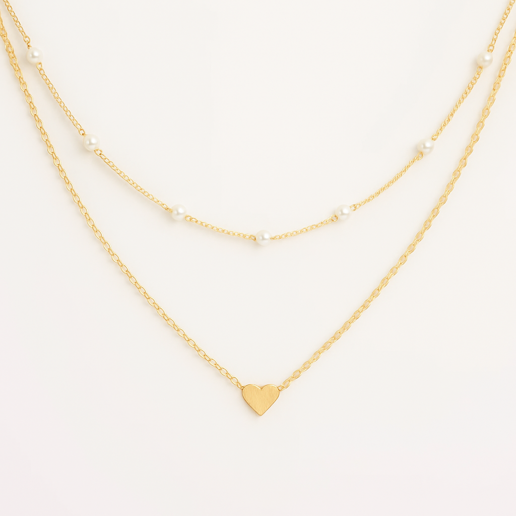 Luna Heart Layers Necklace