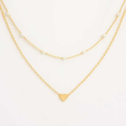 Luna Heart Layers Necklace