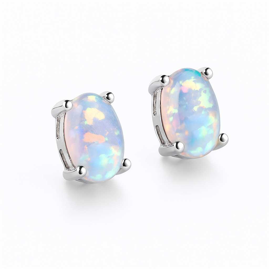 Opal Stud Earrings