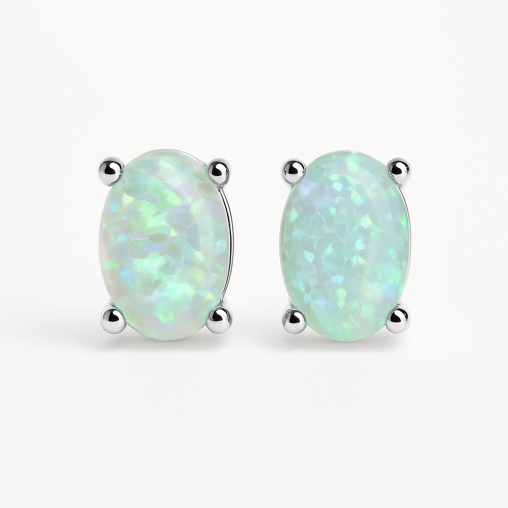 Opal Stud Earrings