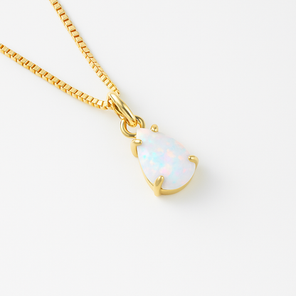 Opal Teardrop Necklace
