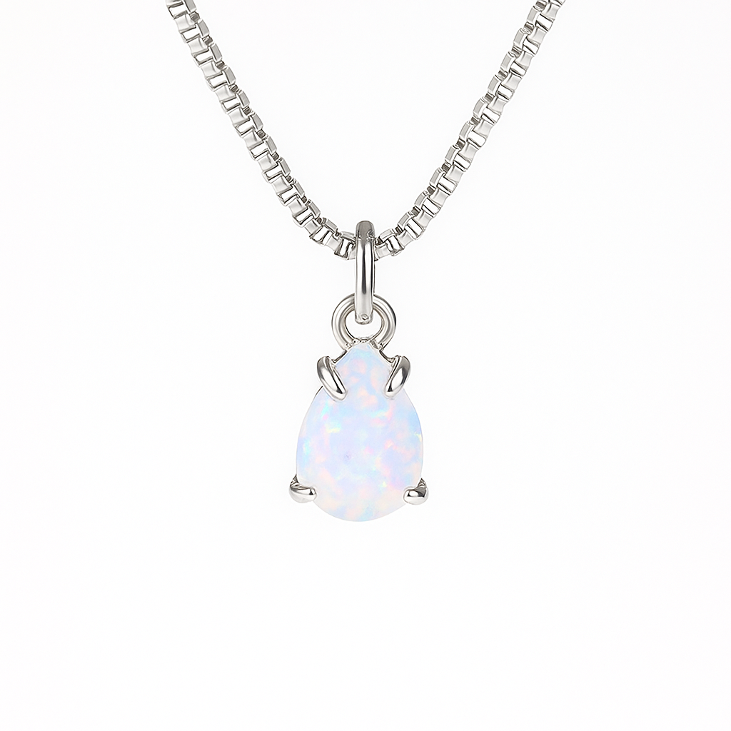 Opal Teardrop Necklace