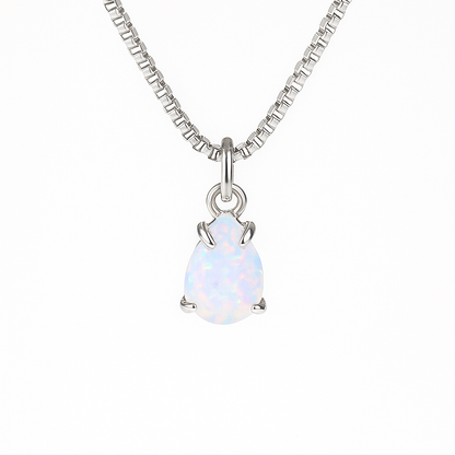 Opal Teardrop Necklace