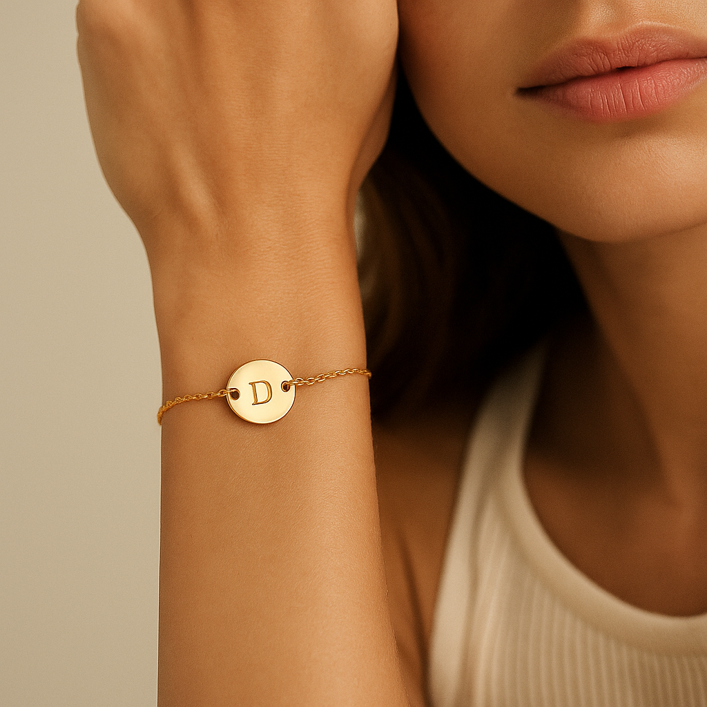 Golden Mark Initial Bracelet