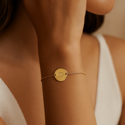 Golden Mark Initial Bracelet