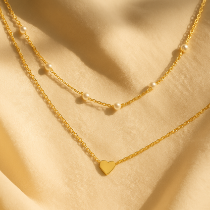 Luna Heart Layers Necklace