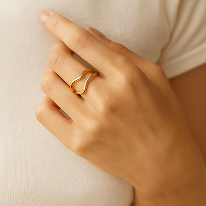 Wavy Geo Ring