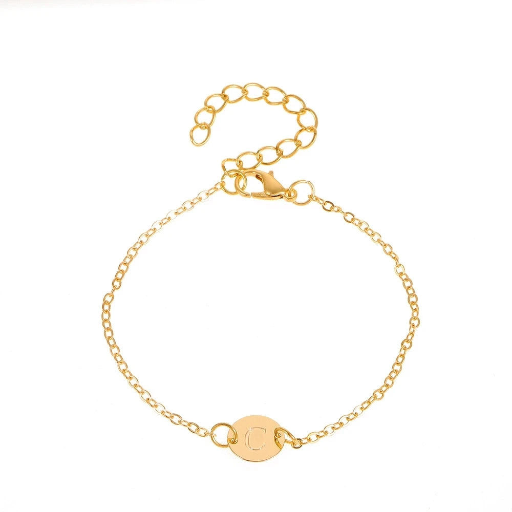 Golden Mark Initial Bracelet