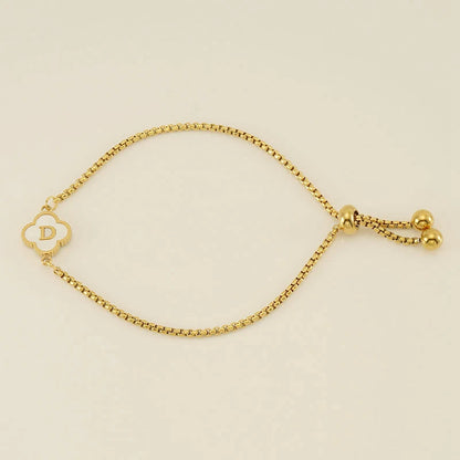 Clover Luxe Initial Motif Bracelet