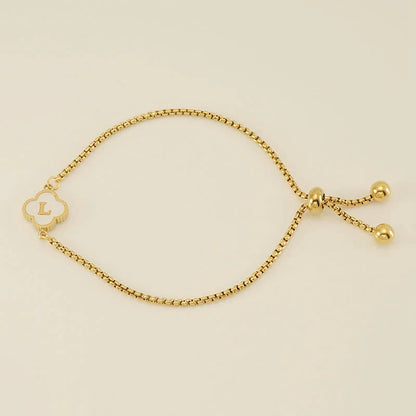 Clover Luxe Initial Motif Bracelet