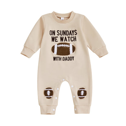 On Sundays We Watch Football With Daddy Jumpsuit