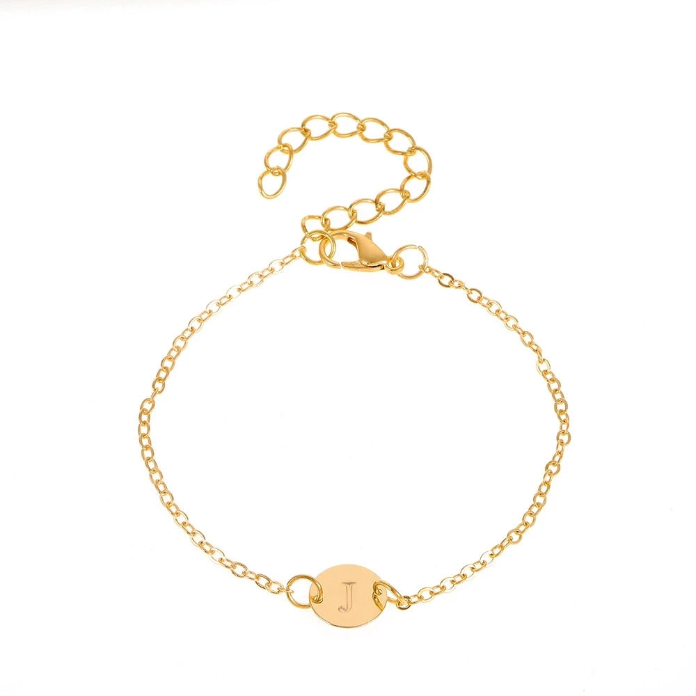 Golden Mark Initial Bracelet