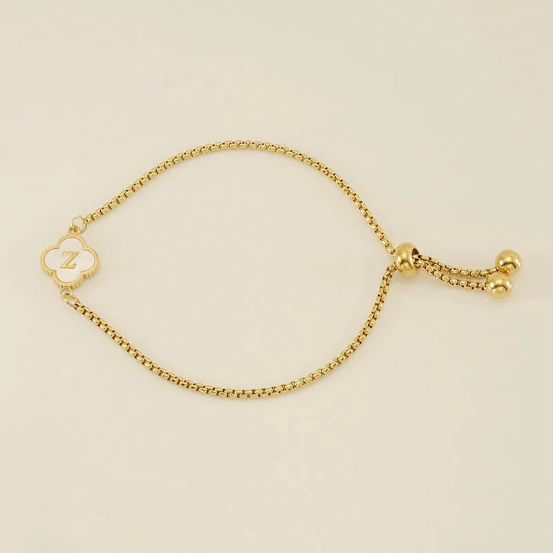 Clover Luxe Initial Motif Bracelet