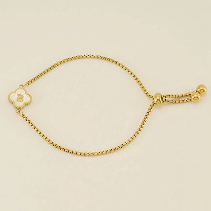 Clover Luxe Initial Motif Bracelet