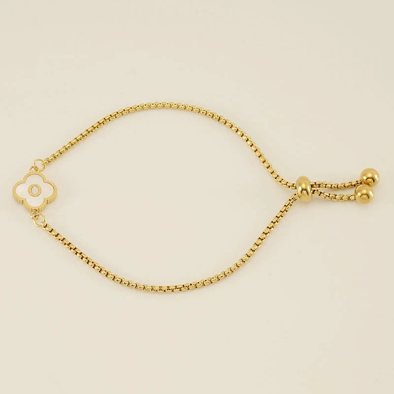 Clover Luxe Initial Motif Bracelet