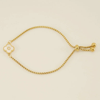 Clover Luxe Initial Motif Bracelet