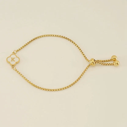 Clover Luxe Initial Motif Bracelet