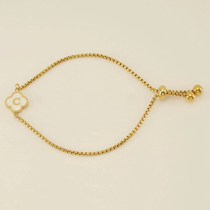 Clover Luxe Initial Motif Bracelet