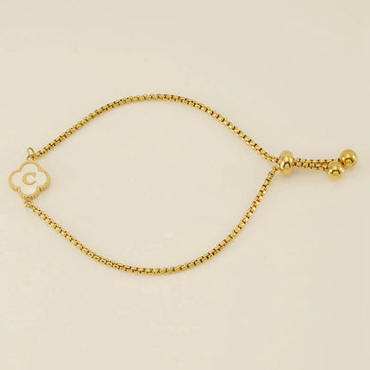 Clover Luxe Initial Motif Bracelet