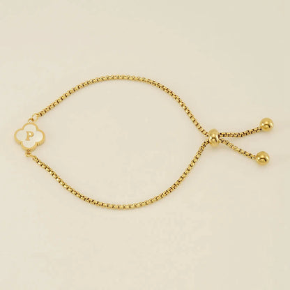 Clover Luxe Initial Motif Bracelet