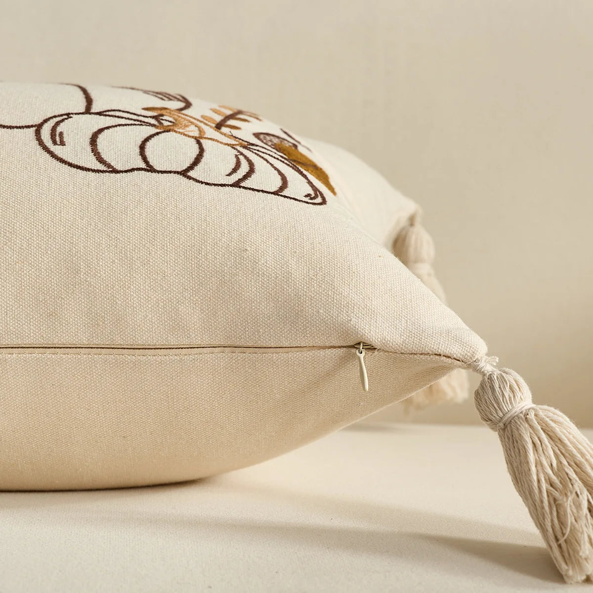 Pumpkin & Plaid Pillow Covers