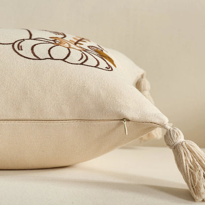 Pumpkin & Plaid Pillow Covers