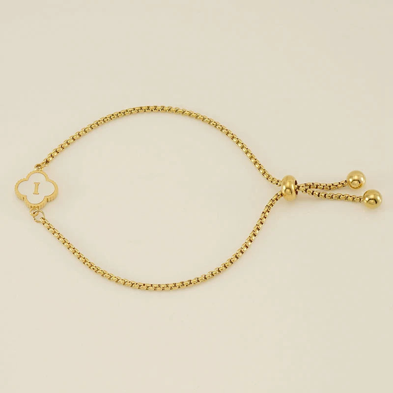 Clover Luxe Initial Motif Bracelet