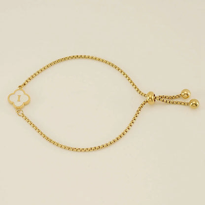 Clover Luxe Initial Motif Bracelet