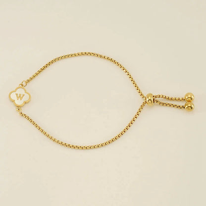 Clover Luxe Initial Motif Bracelet