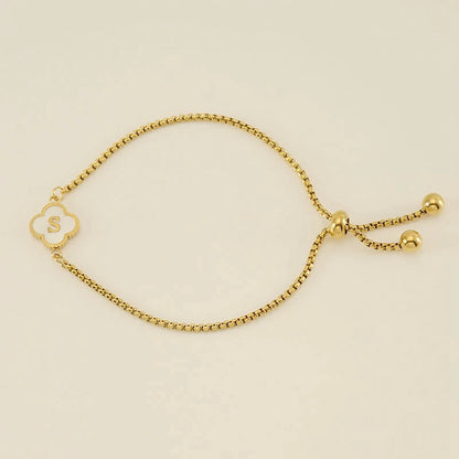Clover Luxe Initial Motif Bracelet