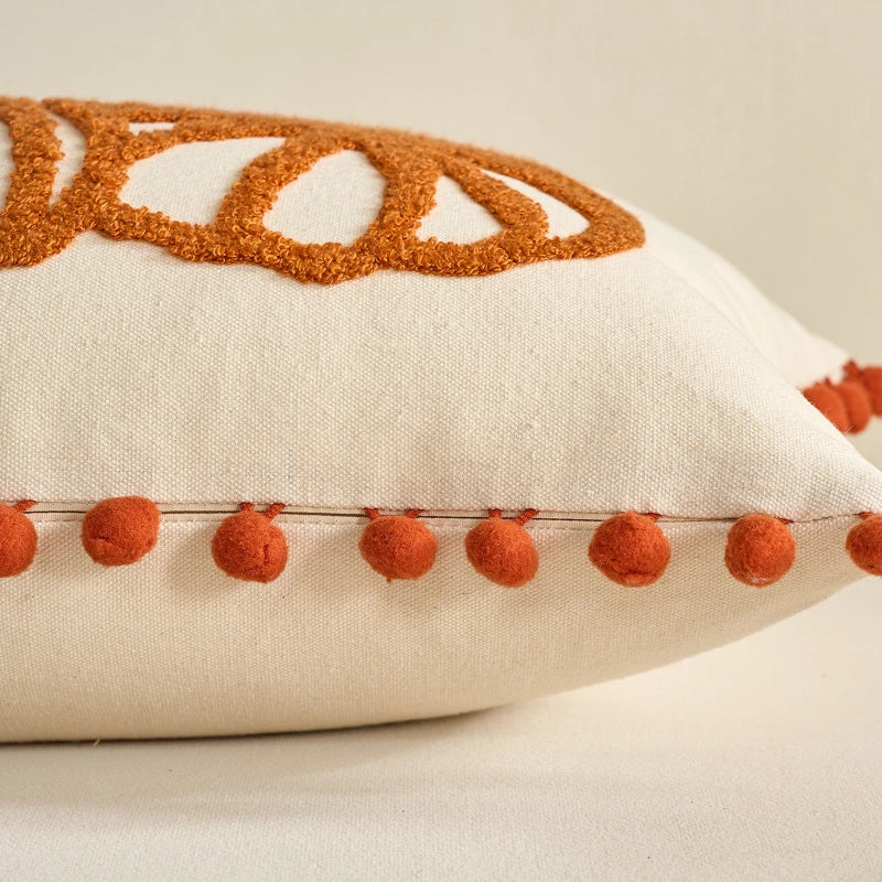 Pumpkin & Plaid Pillow Covers