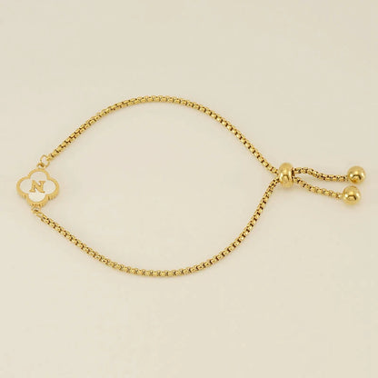 Clover Luxe Initial Motif Bracelet