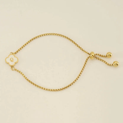 Clover Luxe Initial Motif Bracelet