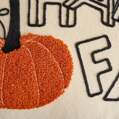 Pumpkin & Plaid Pillow Covers
