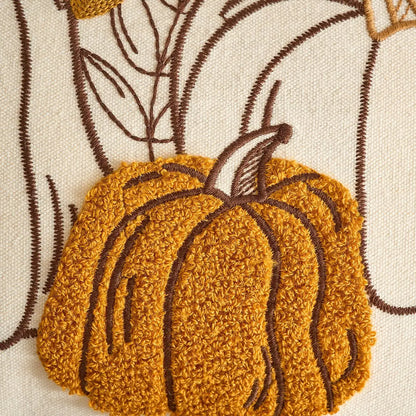 Pumpkin & Plaid Pillow Covers