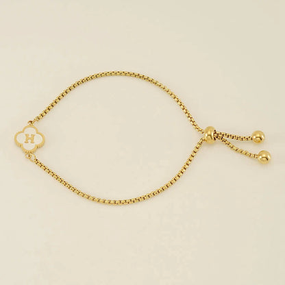 Clover Luxe Initial Motif Bracelet