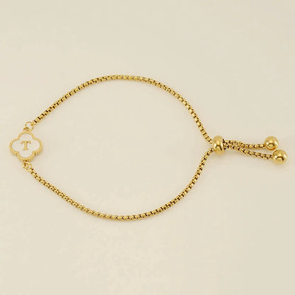 Clover Luxe Initial Motif Bracelet