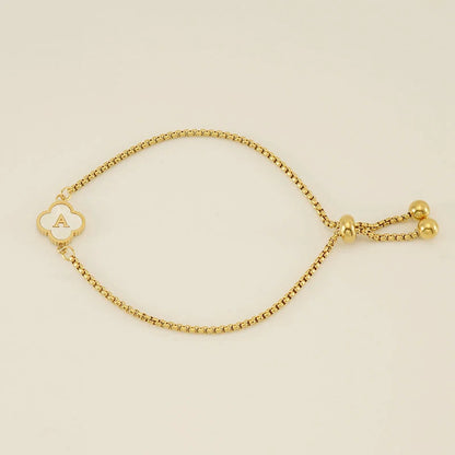 Clover Luxe Initial Motif Bracelet